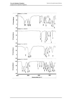 Área de Química Orgánica 
Ampliación de Química Orgánica 
Ejercicios de espectroscopía infrarroja
 
 
 
