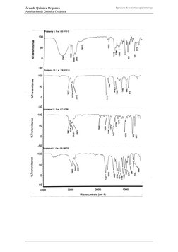 Área de Química Orgánica 
Ampliación de Química Orgánica 
Ejercicios de espectroscopía infrarroja
 
 
 
