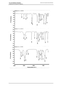Área de Química Orgánica 
Ampliación de Química Orgánica 
Ejercicios de espectroscopía infrarroja
 
 
 
 
