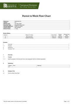 Permit To Work Flow Chart | PDF | Risk | Safety