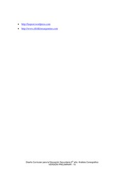 Diseño Curricular para la Educación Secundaria 5to año. Análisis Coreográfico 
VERSIÓN PRELIMINAR - 10 
• http://laspost.word