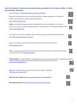 Antes de comenzar te dejaremos unas aplicaciones que pueden servirte para estudiar y realizar 
las actividades solicitadas.