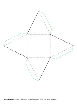 Pyramid Net Plan Square Based Pyramid Net Template