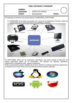 Software y Hardware para Niños de Primaria | PDF