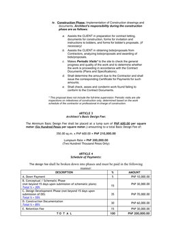 Architect Fee Agreement for Residential Design | PDF | Architect ...