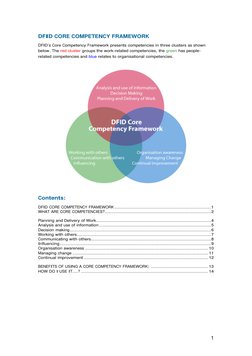 Dcfd Core Values DFID Core Competency Framework Overview | PDF | Competence (Human ...