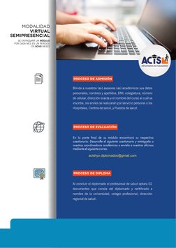 DIPLOMADOS ACTUALIZADOS
En la parte ﬁnal de su módulo encontrará su respectivo 
cuestionario. Desarrolle el siguiente cuestio