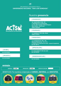 Jr. Las Begonias N° 359 - Urb. 
Mariscal Caceres Mz. “D” LT. 19
(-costado de la cooperativa de salud - parque de ingenieros)