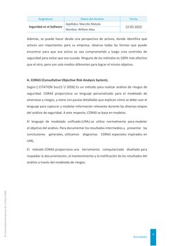 Asignatura 
Datos del alumno 
Fecha 
Seguridad en el Software 
Apellidos: Marcillo Matute 
12-05-2022 
Nombre: William Alex