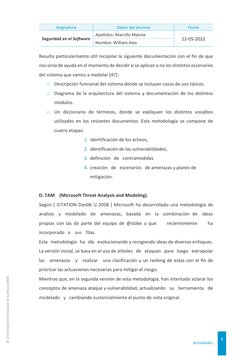 Asignatura 
Datos del alumno 
Fecha 
Seguridad en el Software 
Apellidos: Marcillo Matute 
12-05-2022 
Nombre: William Alex