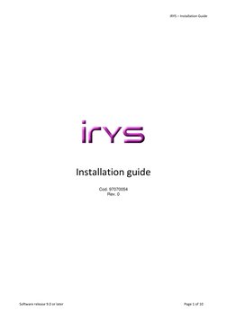 iRYS Software Installation Guide | PDF | Installation (Computer ...
