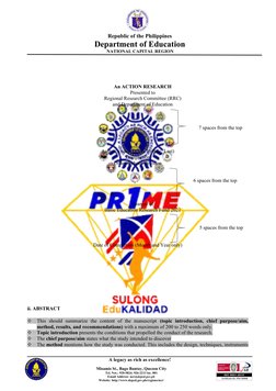 DepEd Action Research Proposal Guide | PDF | Typefaces | Data Analysis