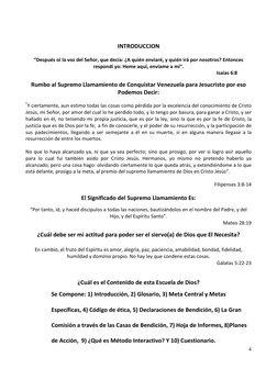 4
INTRODUCCION
“Después oí la voz del Señor, que decía: ¿A quién enviaré, y quién irá por nosotros? Entonces
respondí