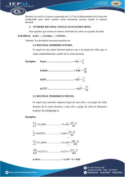 Bastará ver cual es el mayor exponente de 2 ó 5 en el denominador de la fracción
irreductible  para  saber  cuántas  cifras