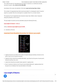 Lap Length Calculation in RCC Structures | PDF | Reinforced Concrete ...