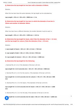 Lap Length Calculation in RCC Structures | PDF | Reinforced Concrete ...