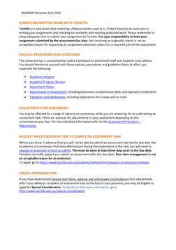 (https://policies.latrobe.edu.au/document/view.php?id=216)NSG3RDP Semester One 2022 
 
SUBMITTING WRITTEN WORK WITH TURNITIN
