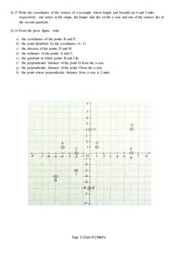 Class 9 Coordinate Geometry Worksheet | PDF | Cartesian Coordinate ...
