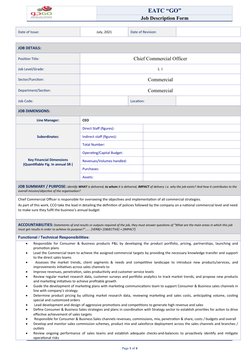 EATC “GO”
Job Description Form
Date of Issue:
July, 2021
Date of Revision:
                                      
JOB DETAILS