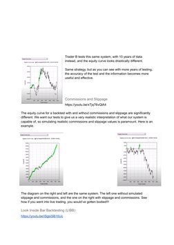 Trader B tests this same system, with 10 years of data
instead, and the equity curve looks drastically different.
Same strate