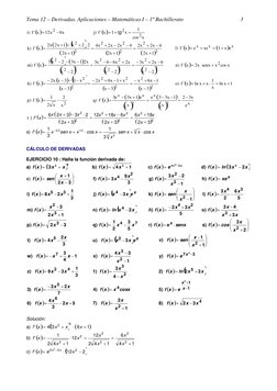 Tema 12 – Derivadas. Aplicaciones – Matemáticas I – 1º Bachillerato 
 
3 

x
6
x
12
x
'f
i)
2 

 
 

x
cos
1
x
1
x
'f
j