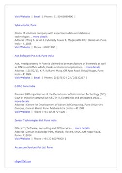 IT Companies in Pune with Contacts PDF | PDF | Outsourcing | Websites