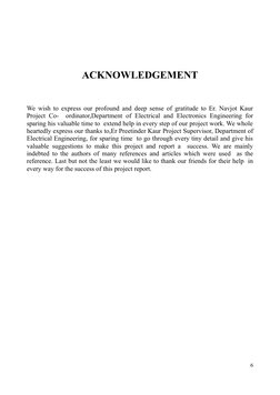 ACKNOWLEDGEMENT
We wish to express our profound and deep sense of gratitude to Er. Navjot Kaur
Project Co-  ordinator,Departm