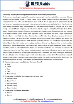 TOP 50 Parallel Row Seating Arrangement Questions 
 
www.ibpsguide.com  (http://www.ibpsguide.com/)  |  estore.