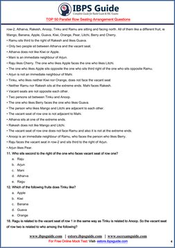 TOP 50 Parallel Row Seating Arrangement Questions 
 
www.ibpsguide.com  (http://www.ibpsguide.com/)  |  estore.