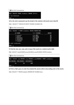 SQL Student Table Creation and Queries | PDF