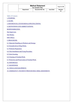 Method Statement for Ceramic Tiling | PDF | Tile | Specification ...