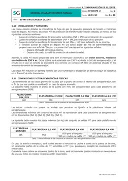 Confidencialidad: 3 / INFORMACIÓN DE CLIENTE 
 
GENERAL CHARACTERISTICS MANUAL 
Código: EF316070-cl 
Rev: 2 
Fecha: 11/01/19