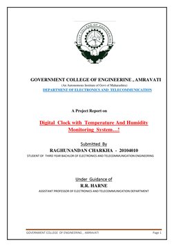 GOVERNMENT COLLEGE  OF ENGINEERING ,  AMRAVATI  
Page 1 
 
 
 
   GOVERNMENT COLLEGE OF ENGINEERINE , AMRAVATI