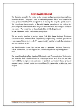 GOVERNMENT COLLEGE  OF ENGINEERING ,  AMRAVATI  
Page 3 
 
 
ACKNOWLEDGEMENT 
We thank the almighty for giving us the courage