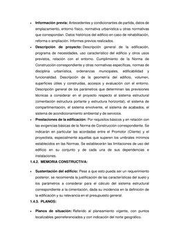 • 
Información previa: Antecedentes y condicionantes de partida, datos de 
emplazamiento, entorno físico, normativa urbanísti