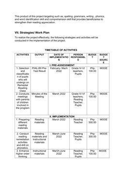 This product of this project targeting such as; spelling, grammars, writing , phonics, 
and word identification skill and com