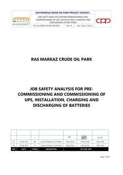 Ups Safe Work Methods Pdf UPS Precommissioning Safety Analysis | PDF | Safety