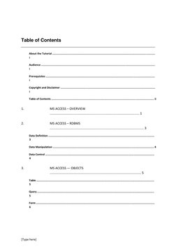 [Type here] 
 
  
 
  
Table of Contents  
 
About the Tutorial ...........................................................