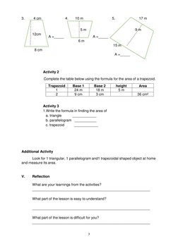 7 
 
  12cm 
3.         4 cm                        4.       10 m                             5.                        17 m