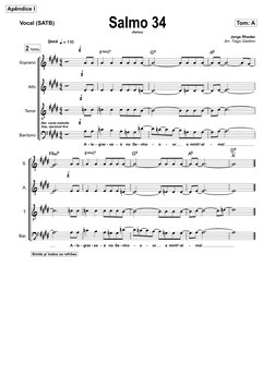 ù
û
ù
û
Ijexá q = 110
(Refrão)
Jorge Rheder
Arr. Tiago Galdino
Salmo 34
Soprano
Alto
Tenor
Barítono
S.
A.
T.
Bar.
44
44
44
44