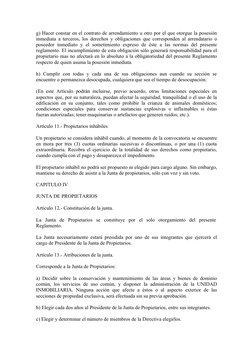 g) Hacer constar en el contrato de arrendamiento u otro por el que otorgue la posesión
inmediata a terceros, los derechos y o