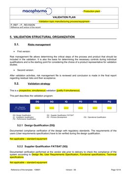 Validation Plan for Manufacturing Equipment | PDF | Verification And ...