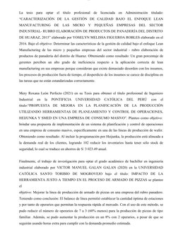 lOMoARcPSD|15229330
La tesis para optar el título profesional de licenciada en Administración titulado:
“CARACTERIZACIÓN DE L