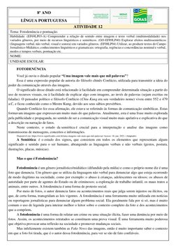 FOTODENÚNCIA 
Você já ouviu o ditado popular “Uma imagem vale mais que mil palavras”? 
Essa é uma expressão popular de autori