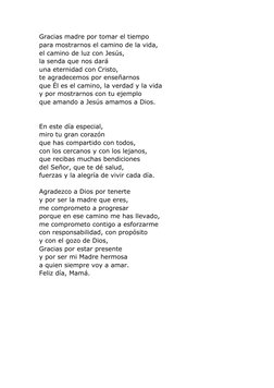 Poemas Cristianos para el Día de la Madre | PDF | Amor