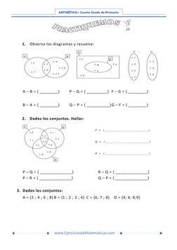 Ejercicios de Conjuntos para 4to Grado | PDF | Ajedrez