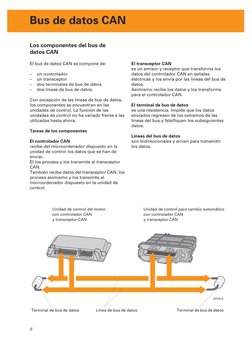 8
 
Bus de datos CAN
 
El transceptor CAN
 
es un emisor y receptor que transforma los 
datos del controlador CAN en señale