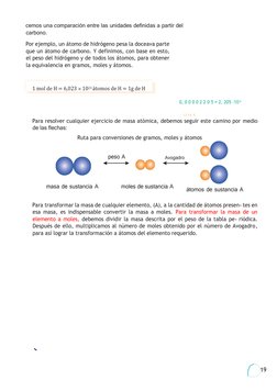 19    
cemos una comparación entre las unidades definidas a partir del 
carbono.   
Por ejemplo, un átomo de hidróge