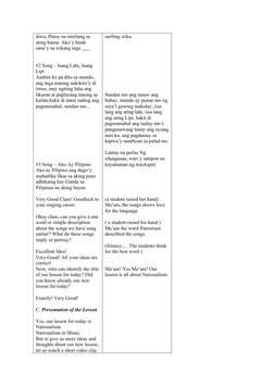 diwa, Pinoy na isinilang sa 
ating bansa. Ako’y hindi 
sana’y sa wikang mga       
#2 Song – Isang Lahi, Isang 
Lipi 
Aanhin