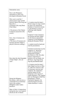 Nationalistic sense. 
Here in the Philippines , 
nationalism in music also 
developed in Romantic Period
Who want to read thi